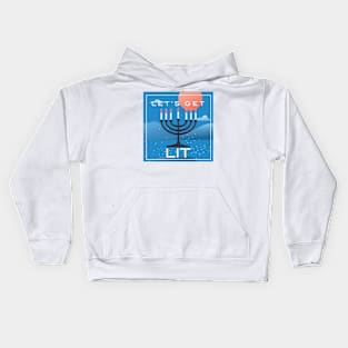 Lit Hanukkah Kids Hoodie